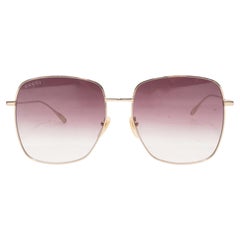 Gold-Tone Gucci Oversized Charm-Embellished Sunglasses