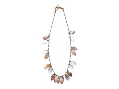Gold-Tone Isabel Marant Mother of Pearl Chain Necklace