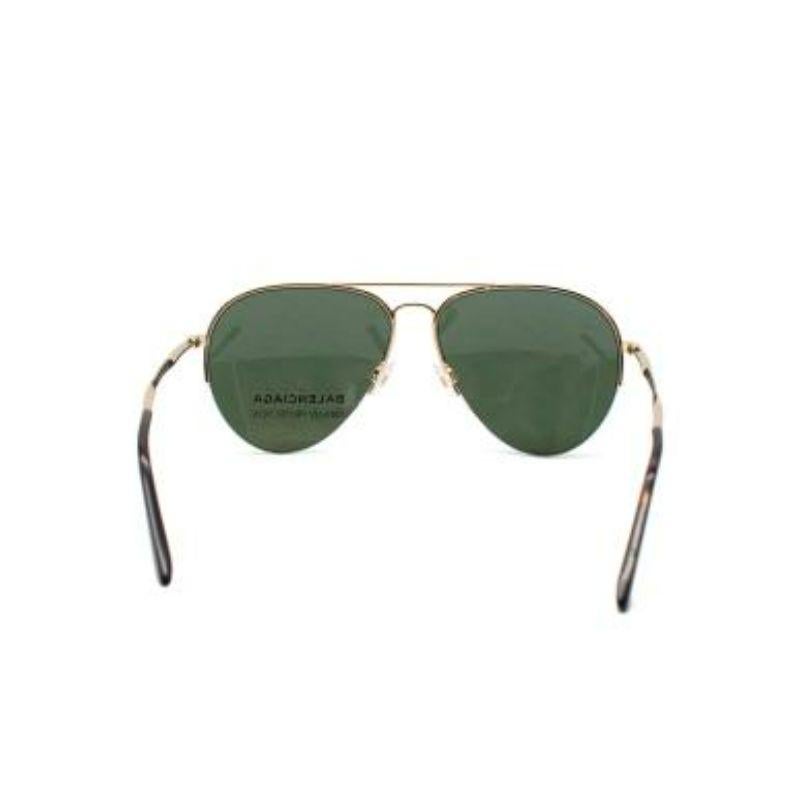 Gold-tone metal logo lens Aviator sunglasses In Excellent Condition For Sale In London, GB