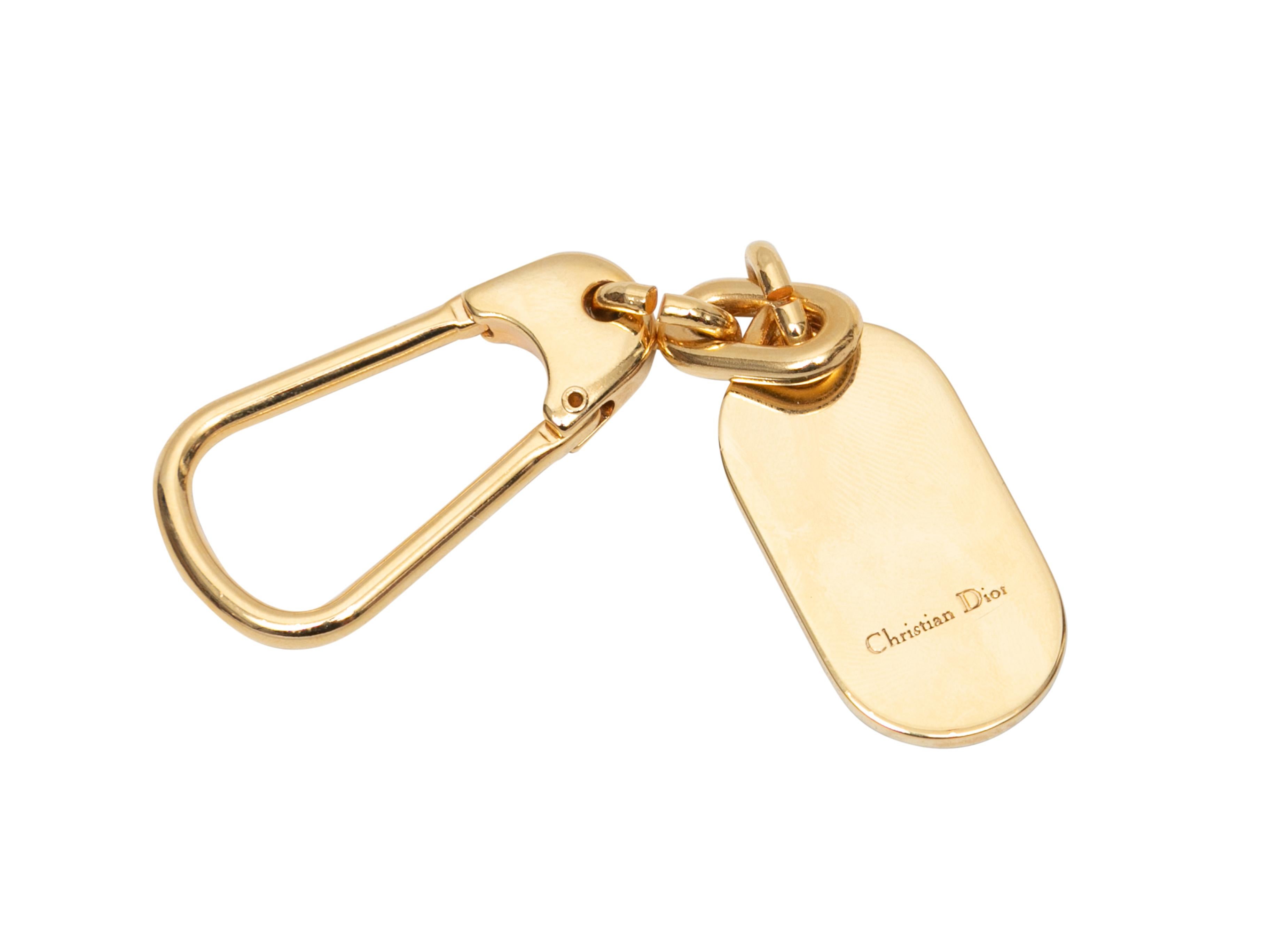 Gold-Tone & Multicolor Christian Dior Pretzel Keychain In Good Condition For Sale In New York, NY