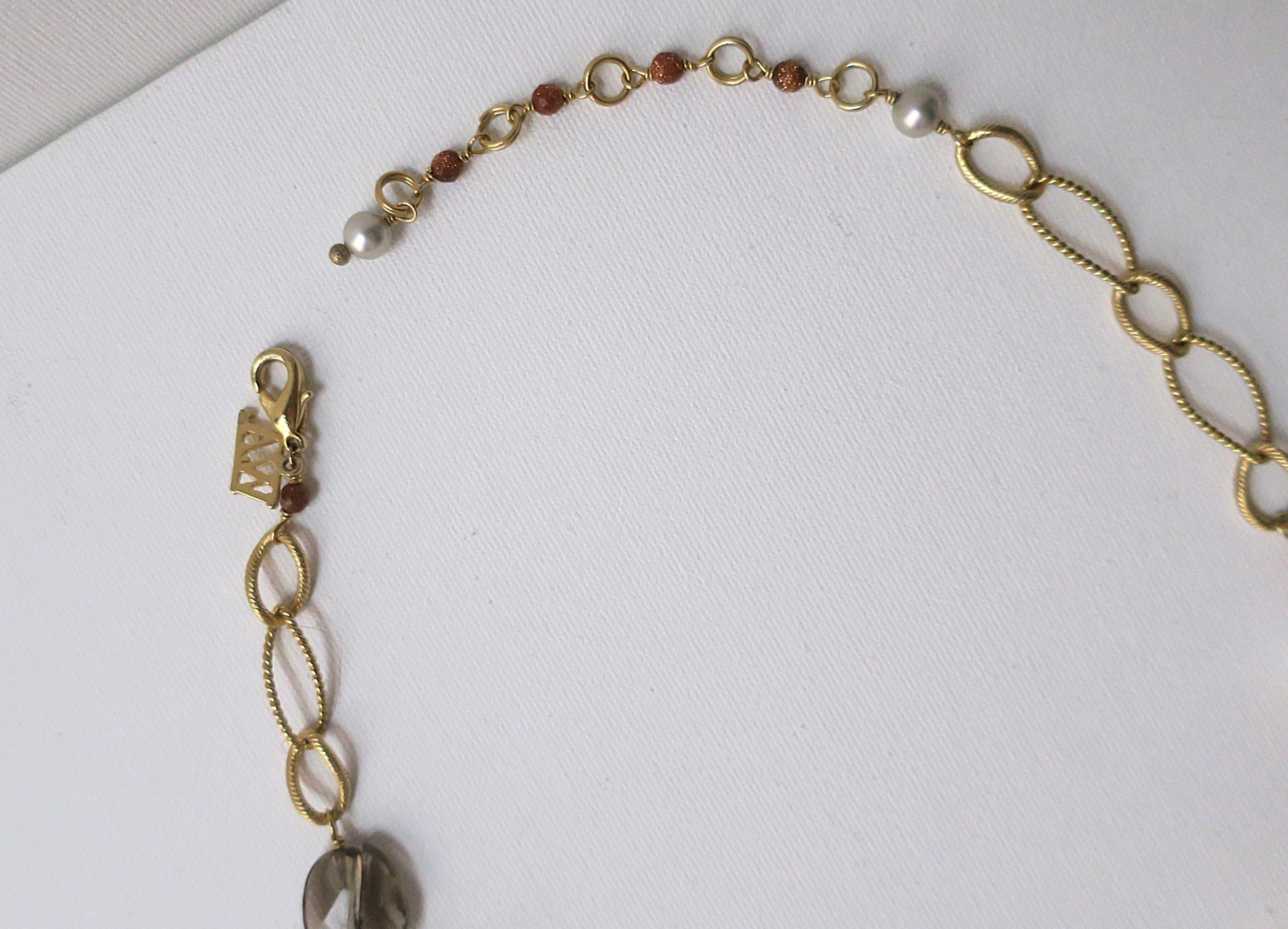Collana con ciondolo di perle a catena A Link, anni '90 in vendita 8