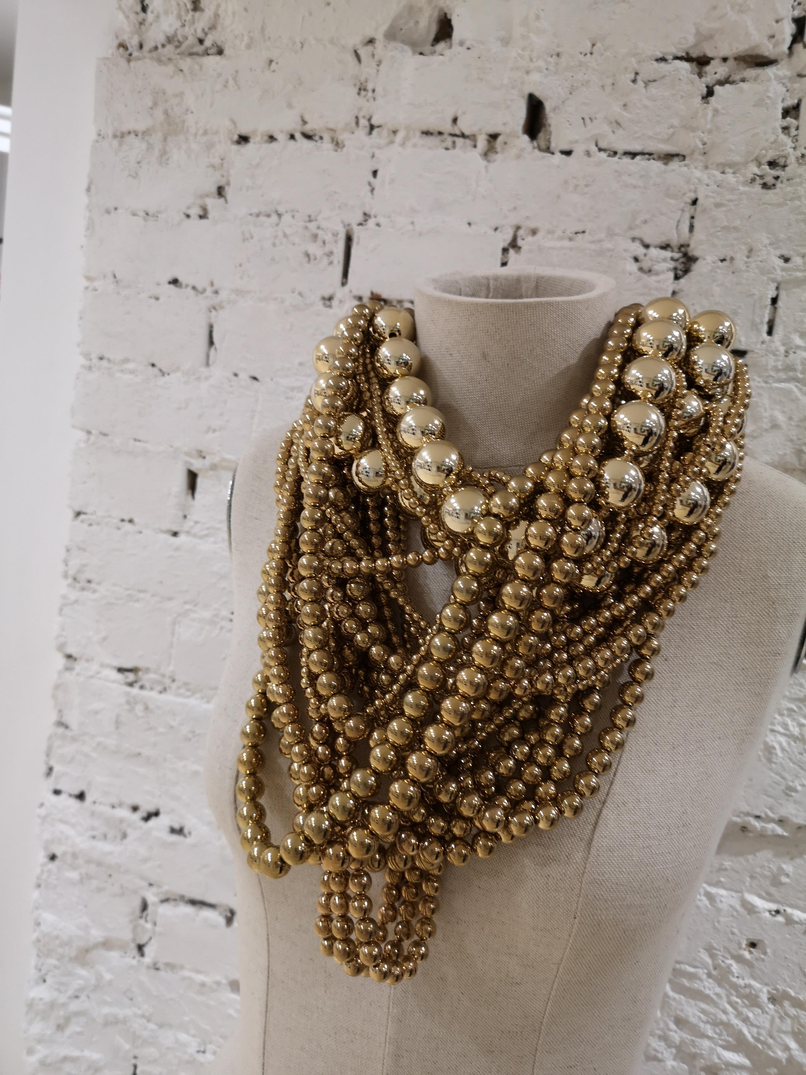 Gold tone pearls Necklace 7