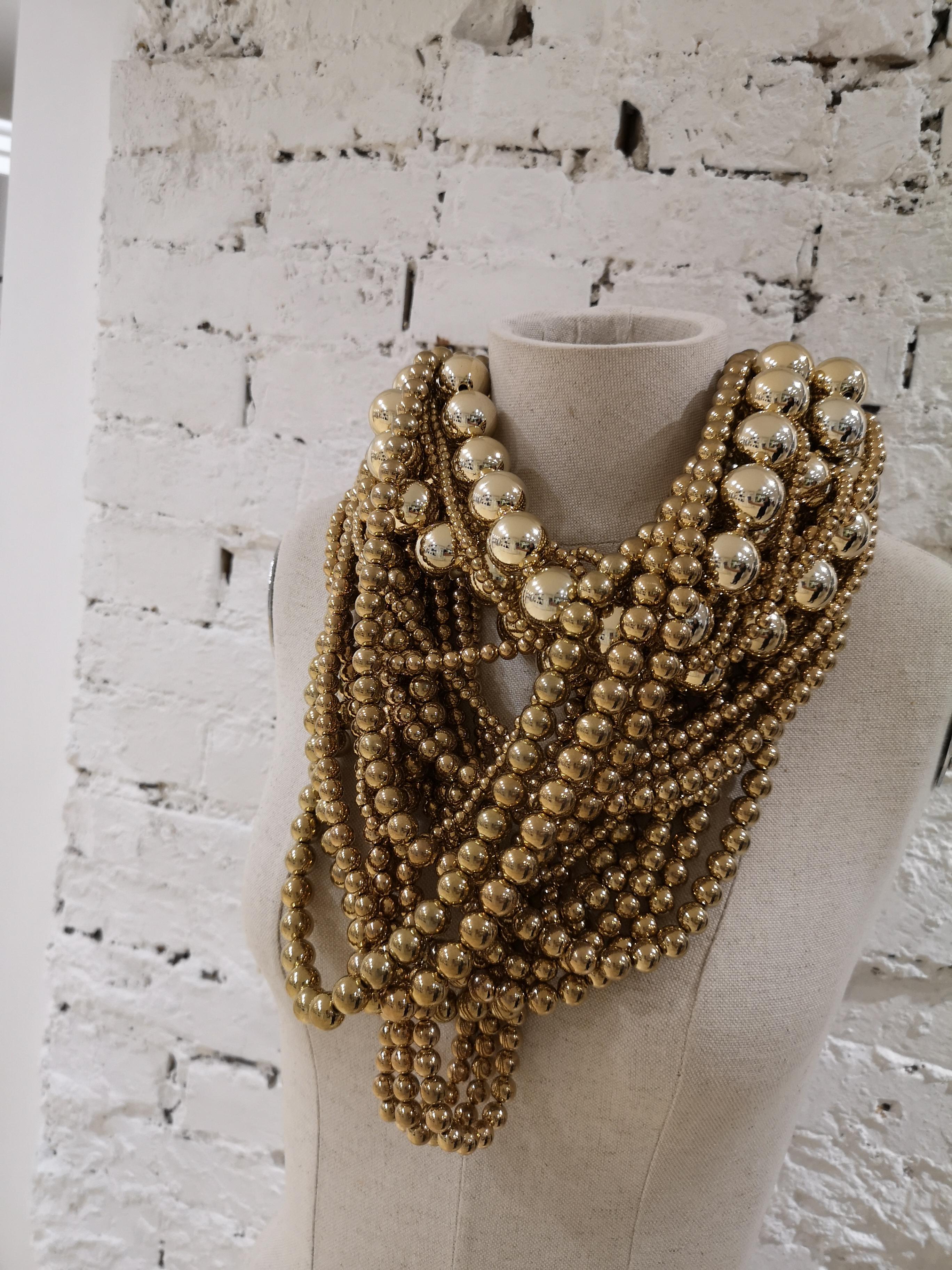 Gold tone pearls Necklace 8