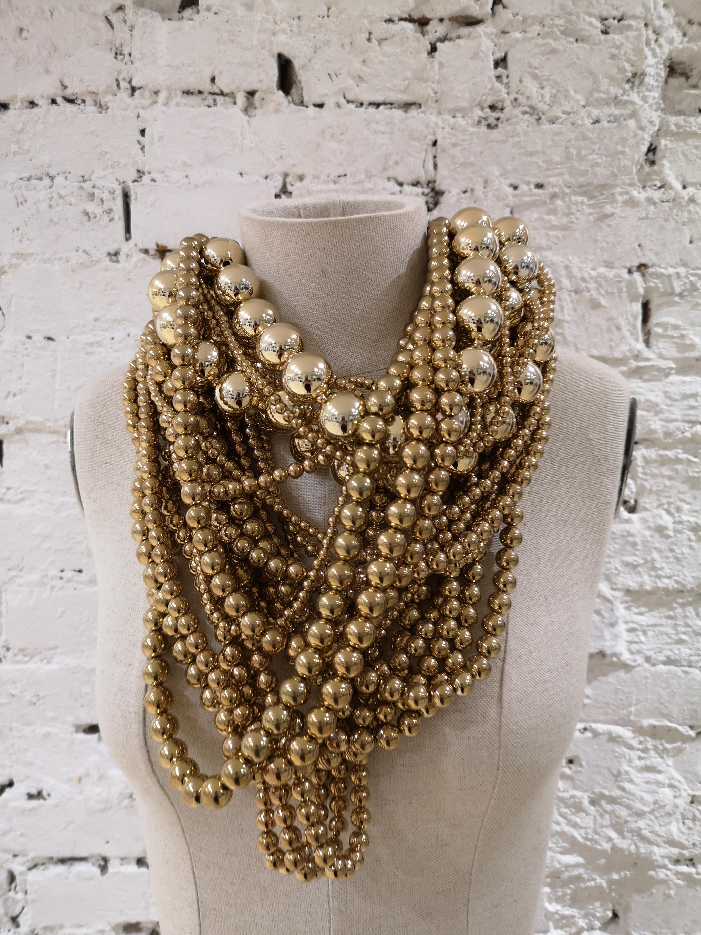 Gold tone pearls Necklace 10