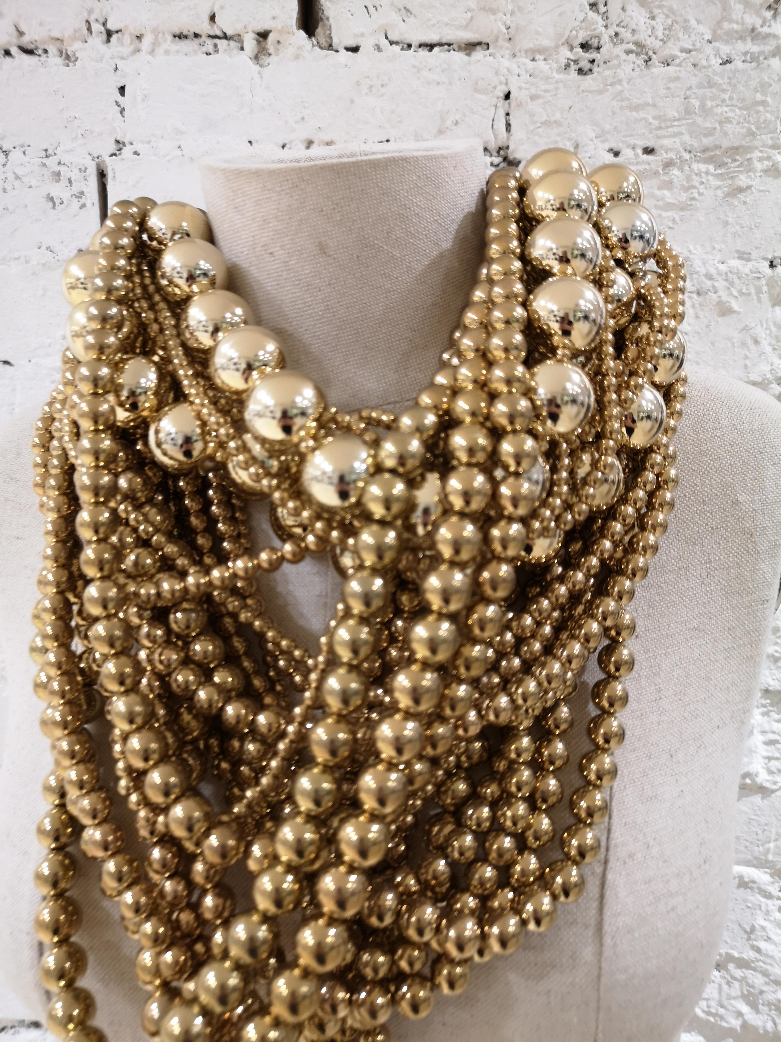 Gold tone pearls Necklace 11