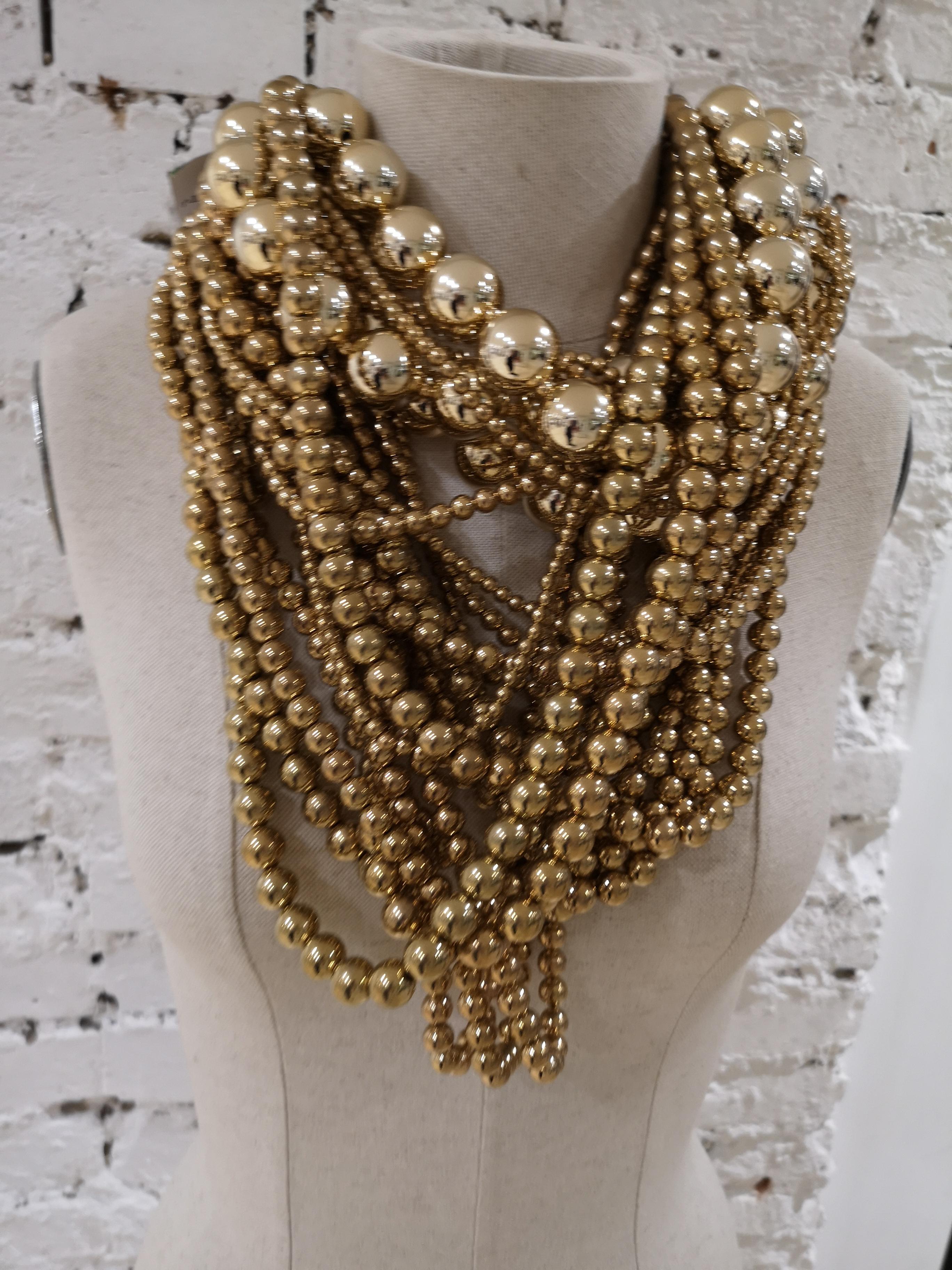 Gold tone pearls Necklace 1