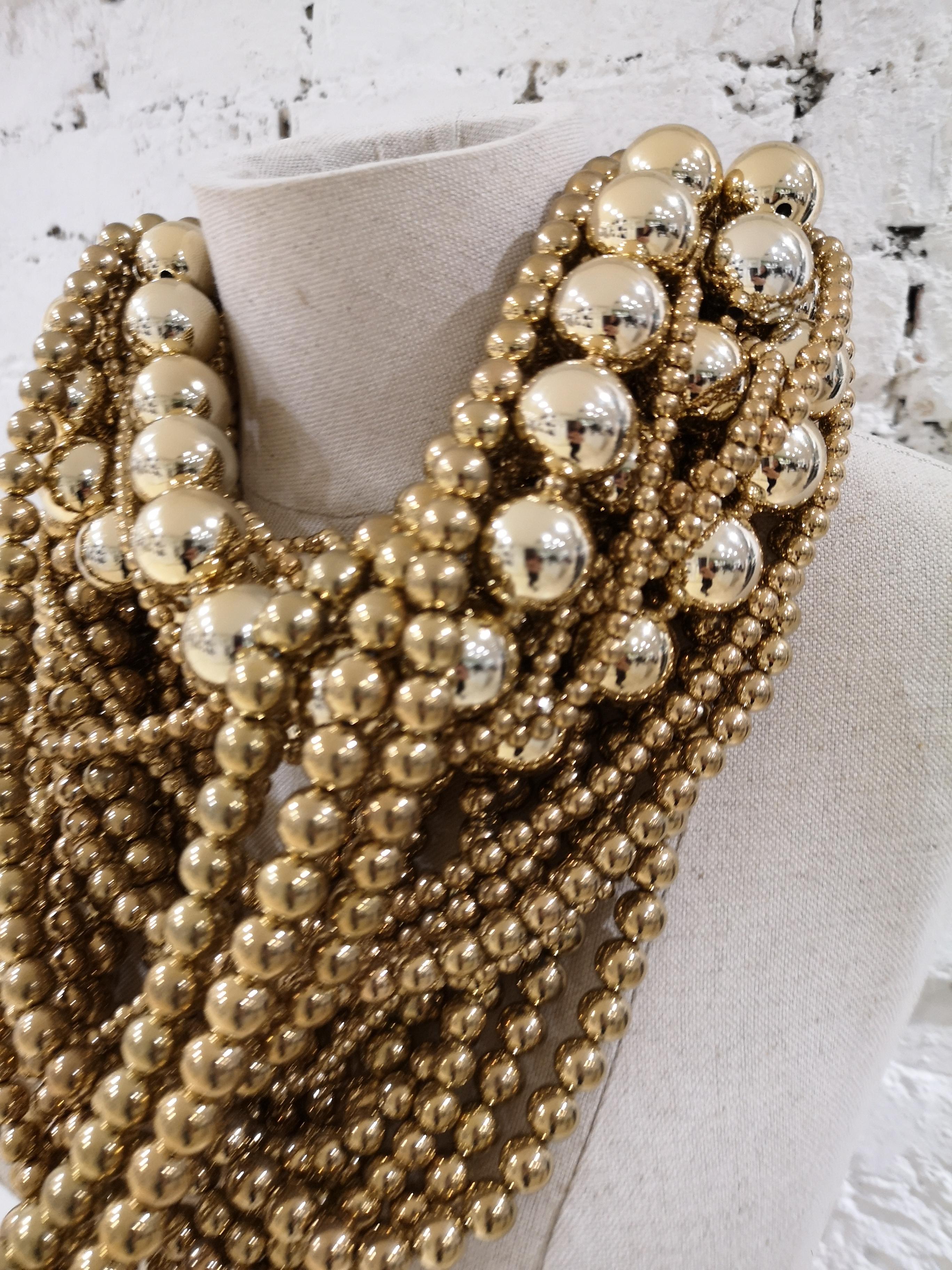 Gold tone pearls Necklace 2