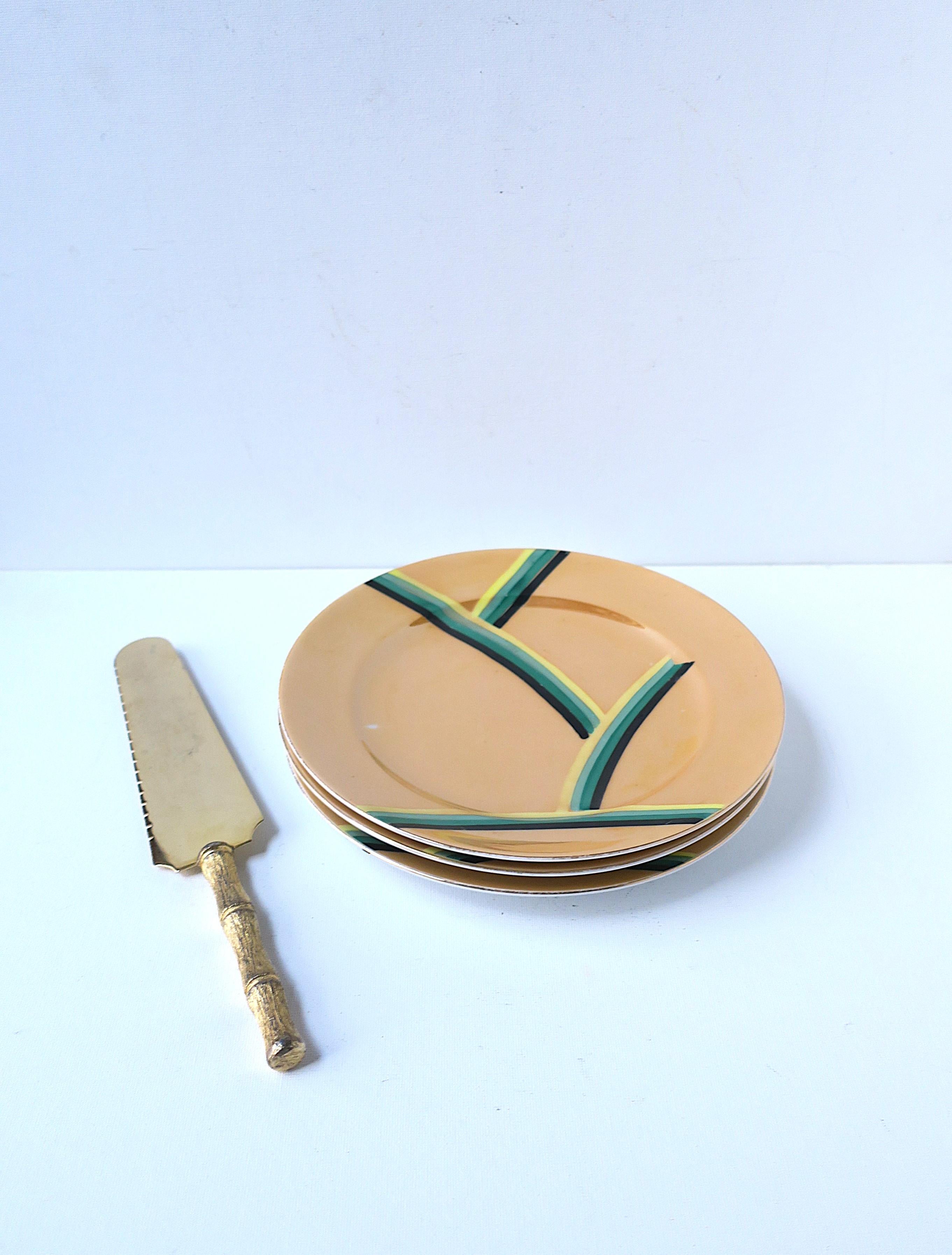 XX secolo Servizio da tavola in tonalità oro con manico in bambù, circa 1960 in vendita