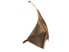 Gold-Tone Whiting & Davis Metal Mesh Cowl Halter Top