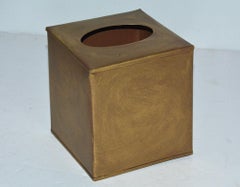 Gold Toned Metal Tissue Box Cover
