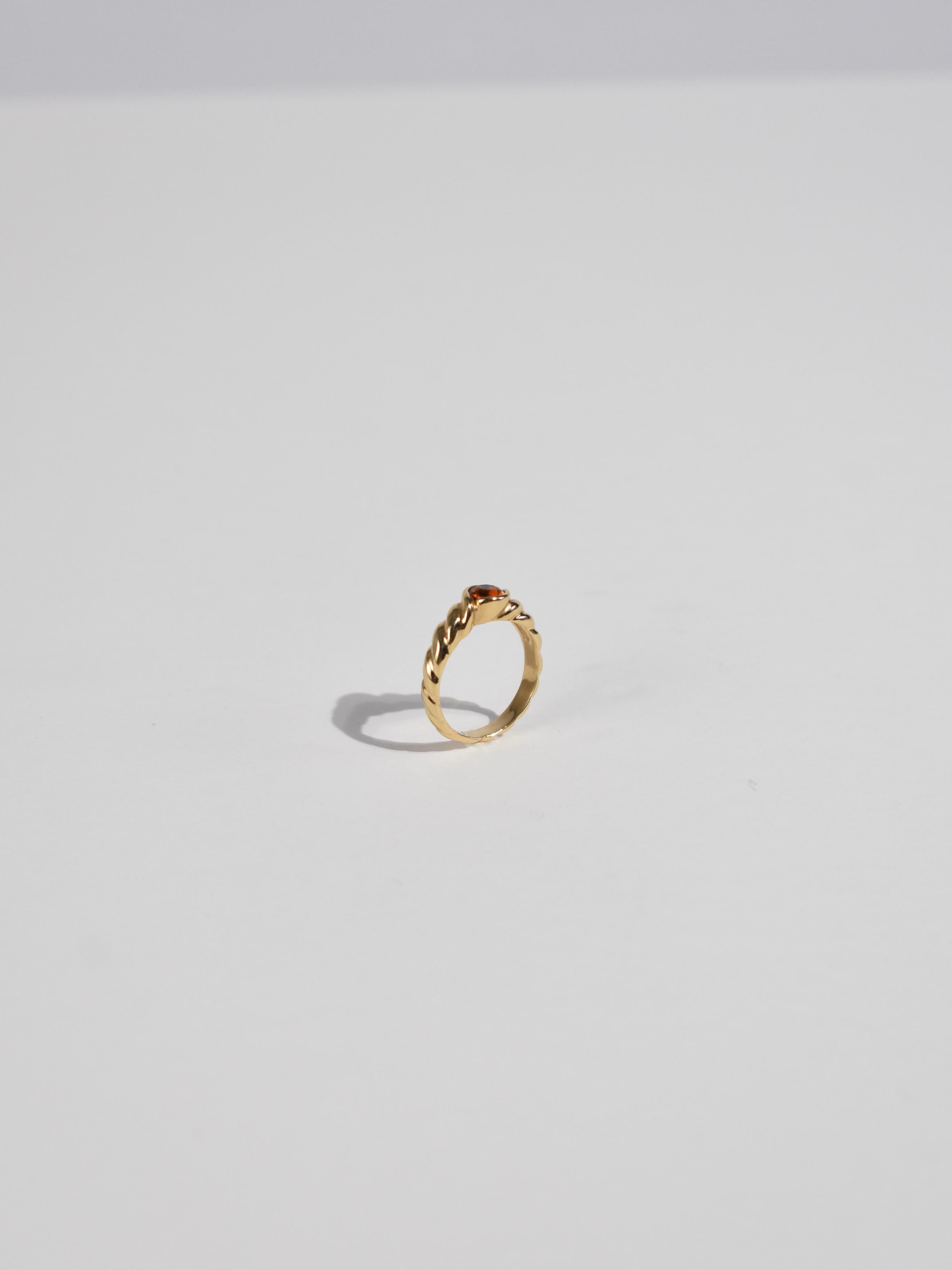 Women's or Men's Gold Topaz Ring For Sale
