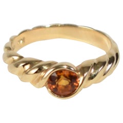 Bague en or et topaze
