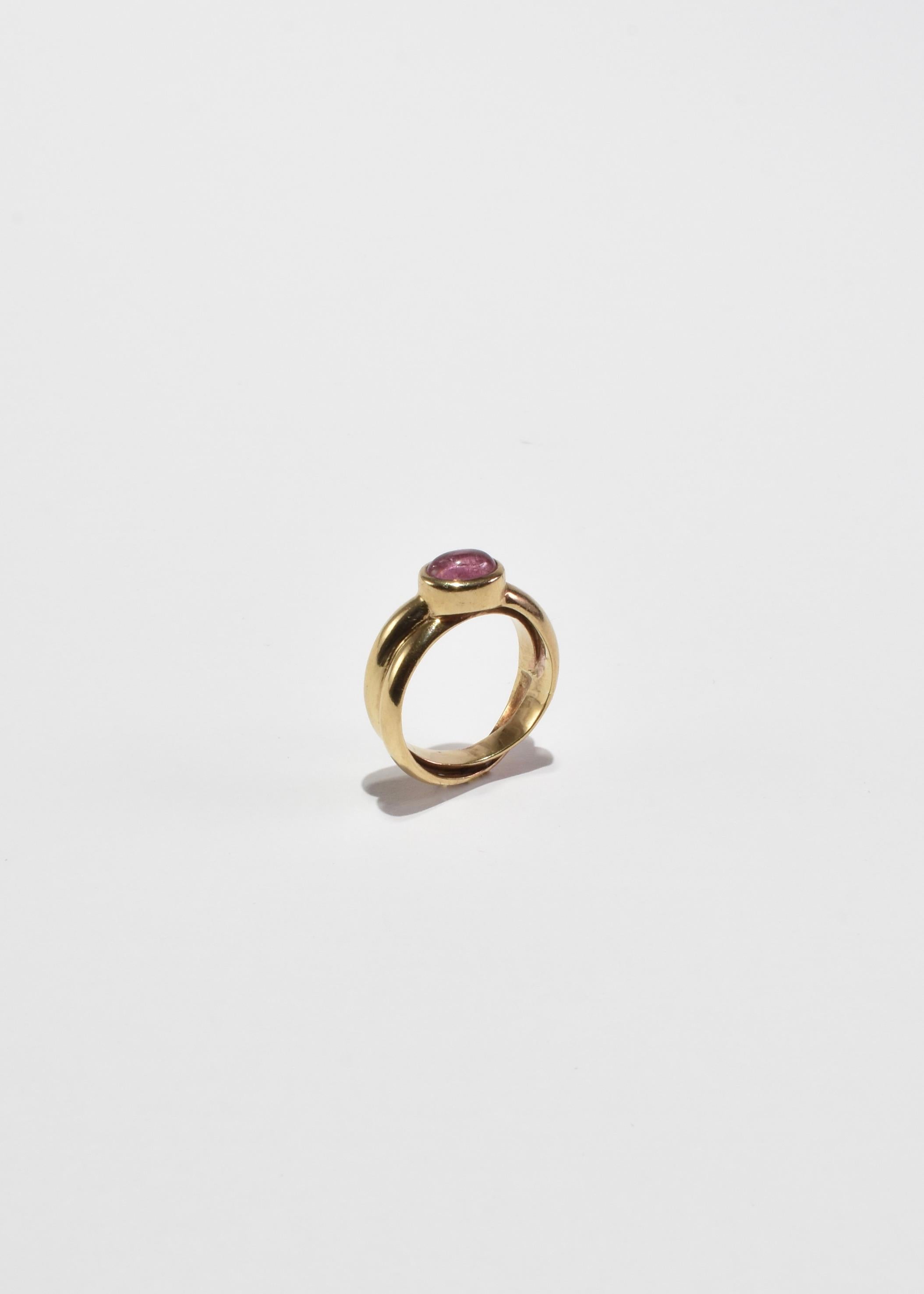 Women's or Men's Gold Tourmaline Ring For Sale