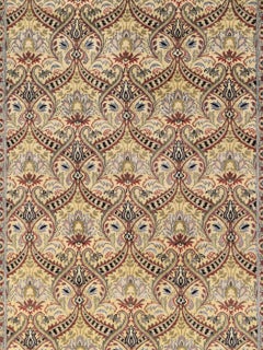 Hand-Knotted Gold Transitional Persian Semnan Wool Carpet, 4’ x 6’