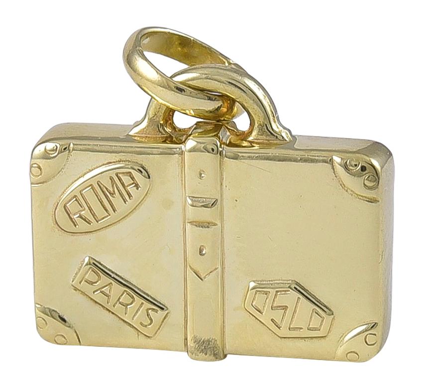 Women's or Men's Gold Travel Charm