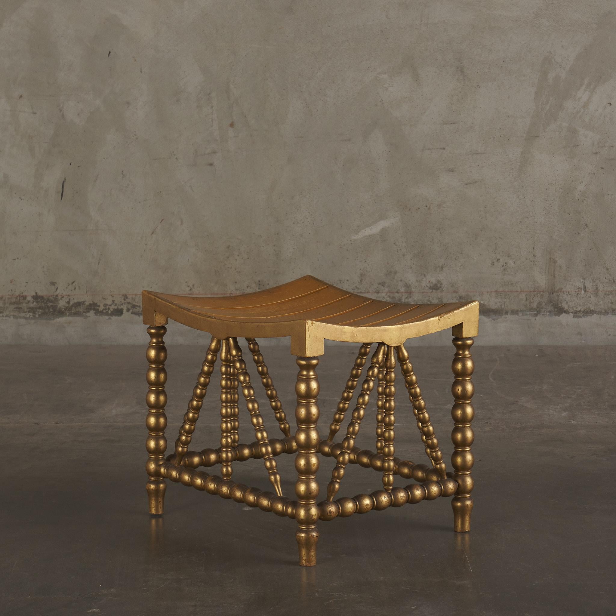 An unusually decorative example of a Thebes stool.