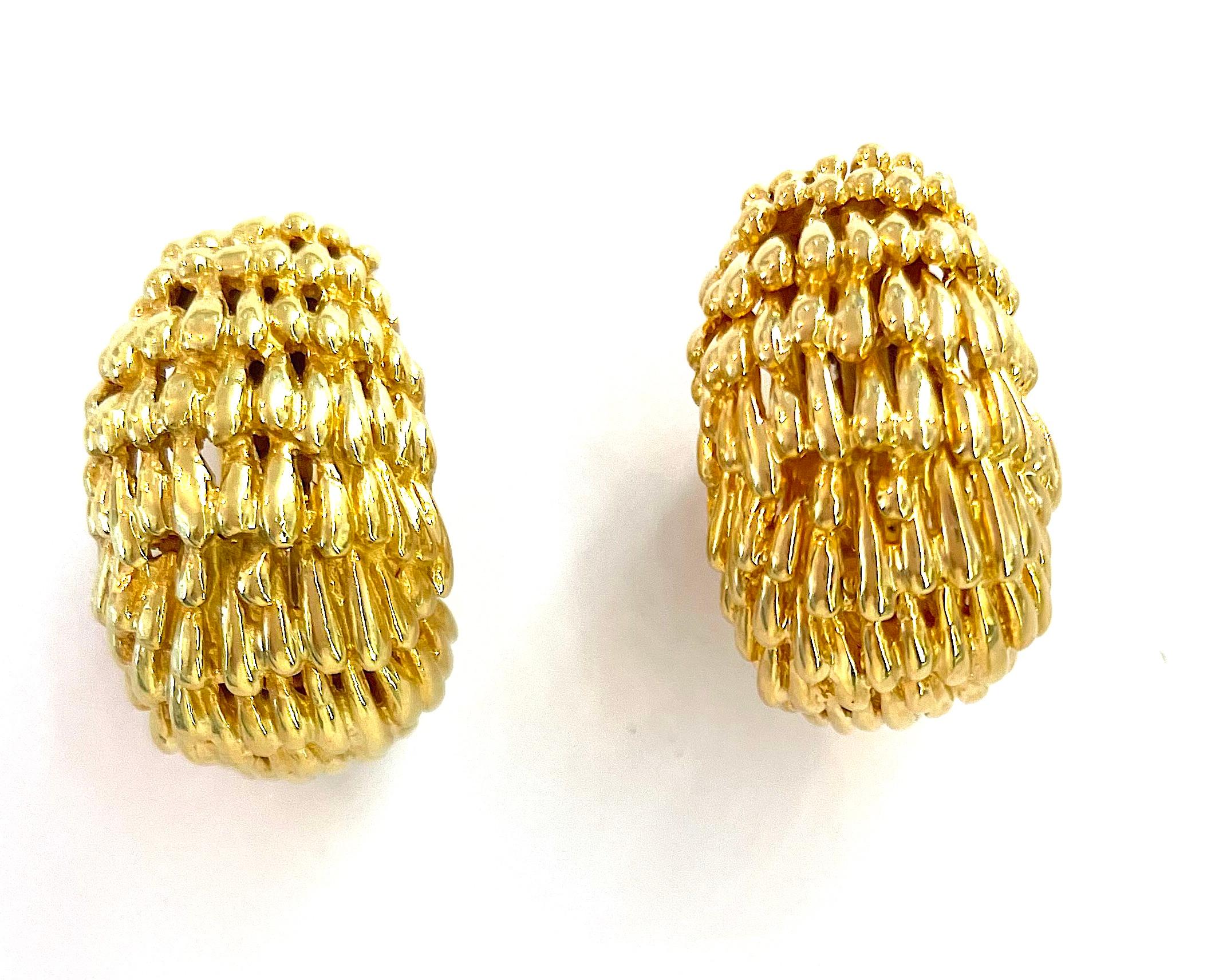 Gold-Türkis-Saphir und Topas Tropfen Ohr Clips von A. CLunn im Angebot 4