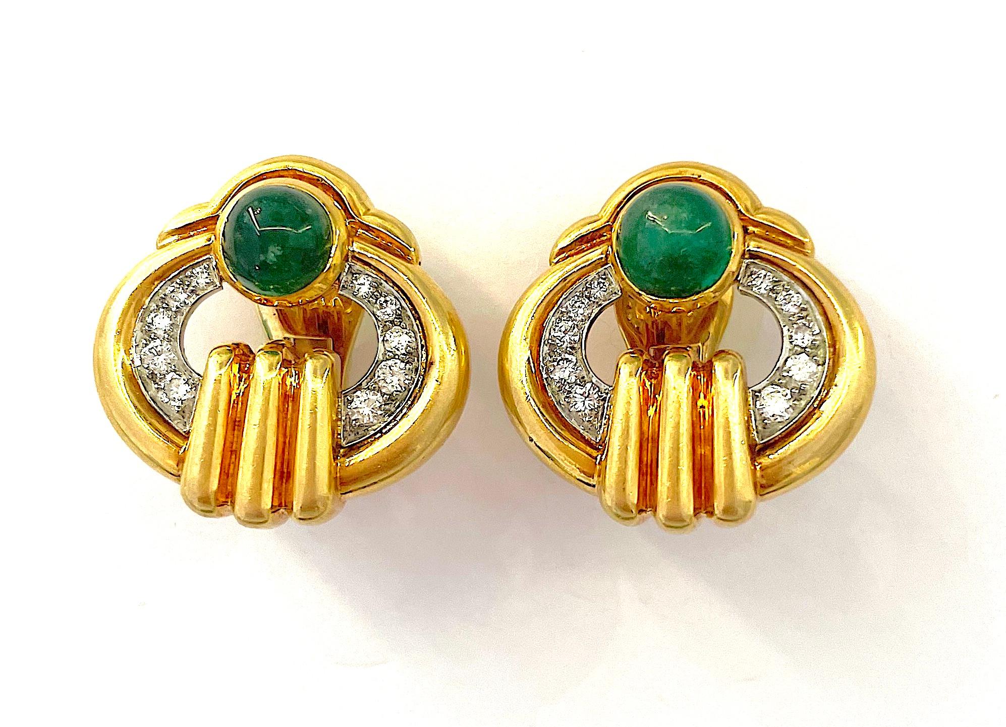 Gold-Türkis-Saphir und Topas Tropfen Ohr Clips von A. CLunn im Angebot 2