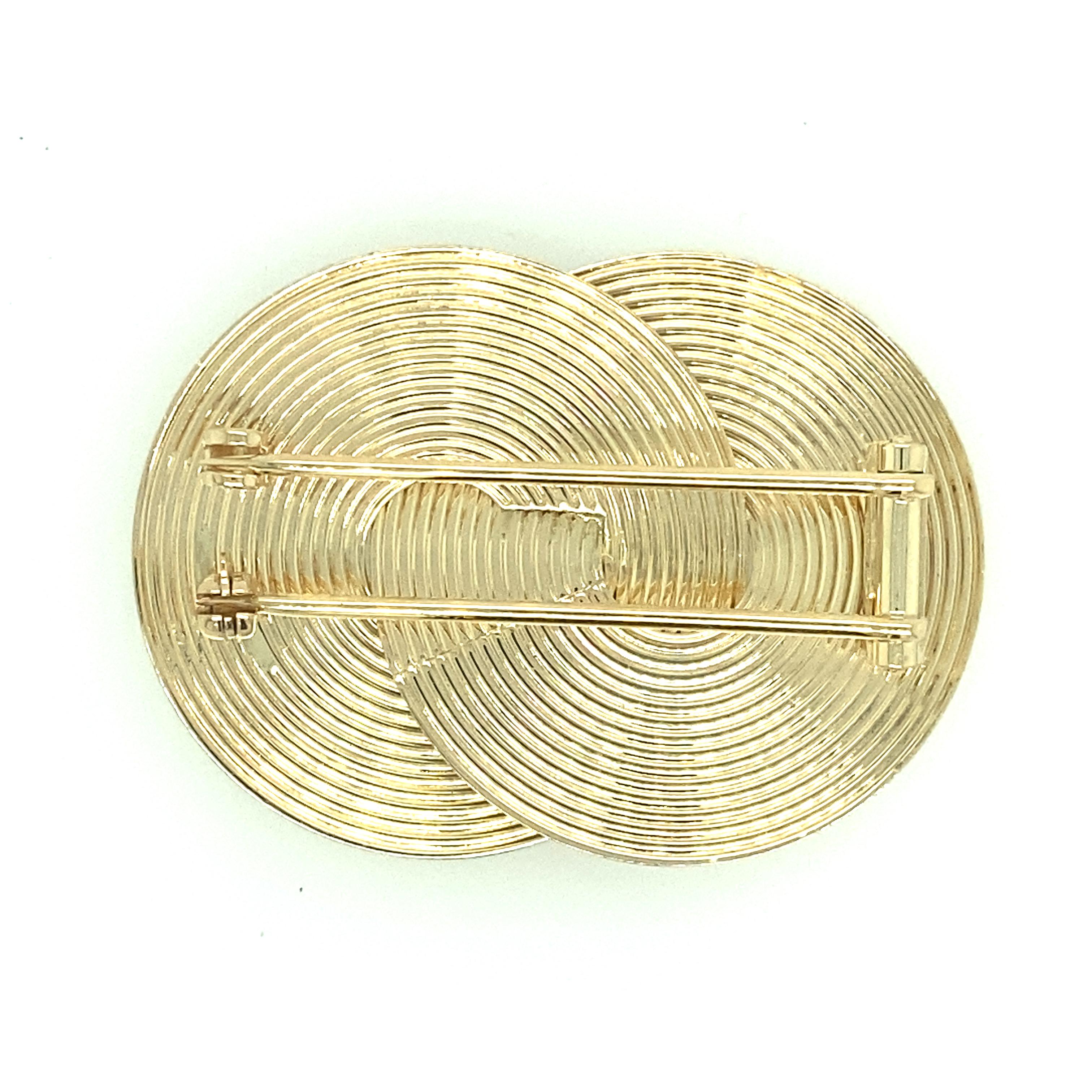 Modern Gold Twin Circle Pin