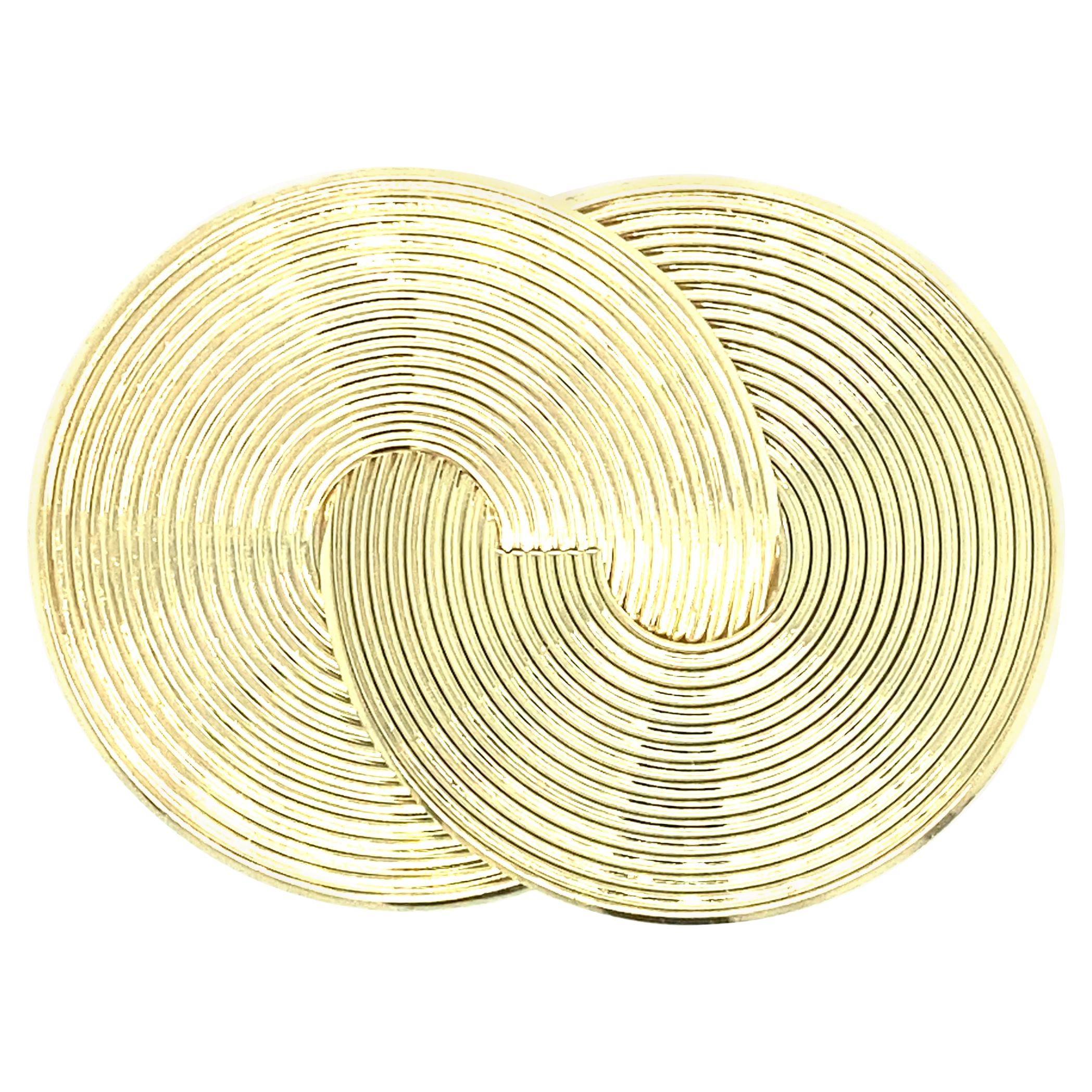 Gold Twin Circle Pin