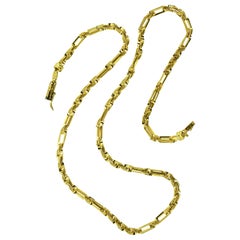 Gold Unusual Link Necklace