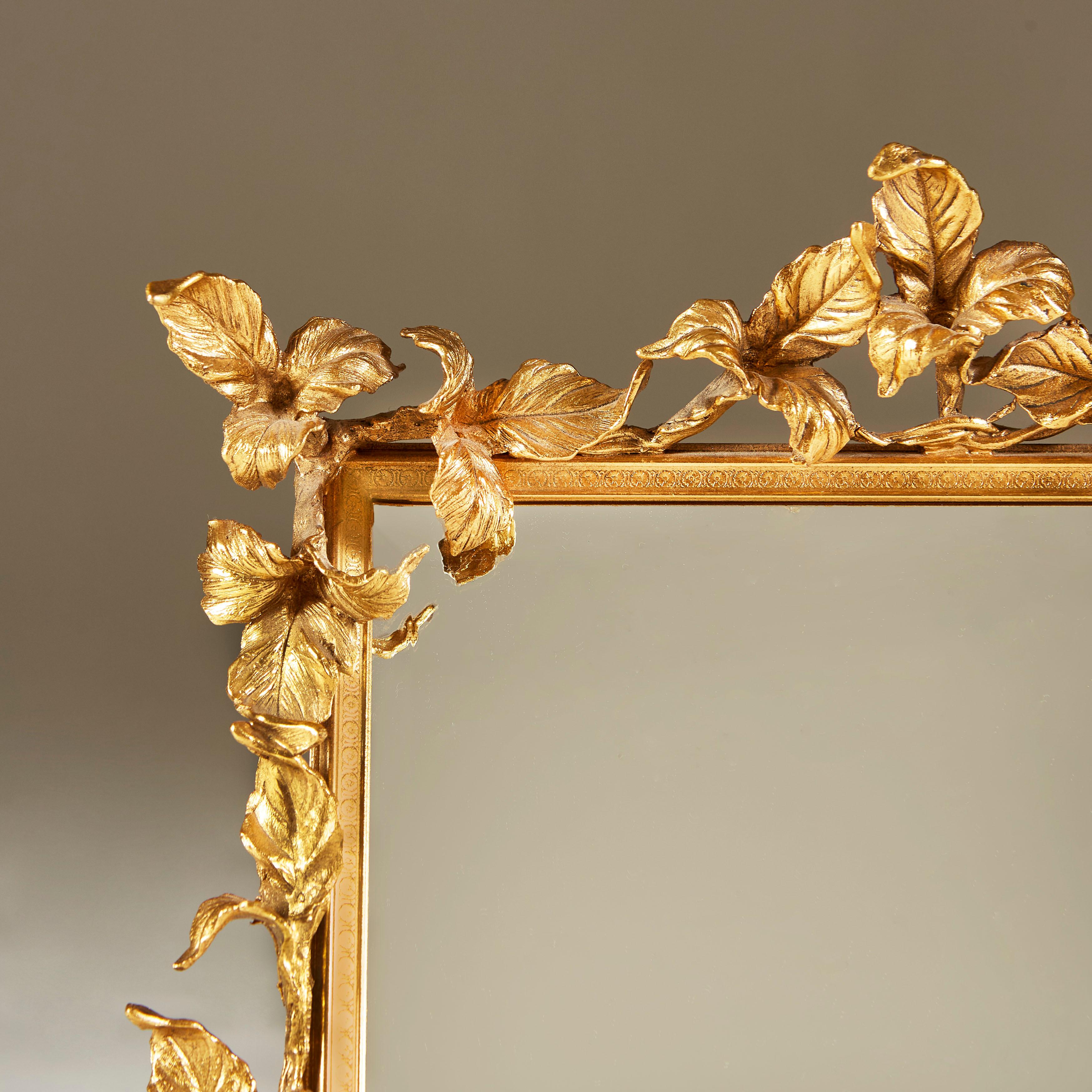 Late 20th Century Gold US vintage dressing-table mirror For Sale