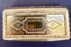 Caja Utilitaria de Oro de 22 Kilates 130 Gm, Preciosa caja acanalada de oro francés de 1870