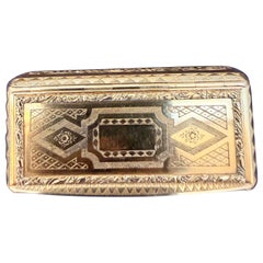 Coffret utilitaire en or 22 carats 130 gm, superbe coffret à côtes en or français des années 1870