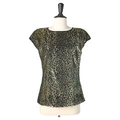 Gold velvet lurex leopard pattern
s top Albertelli