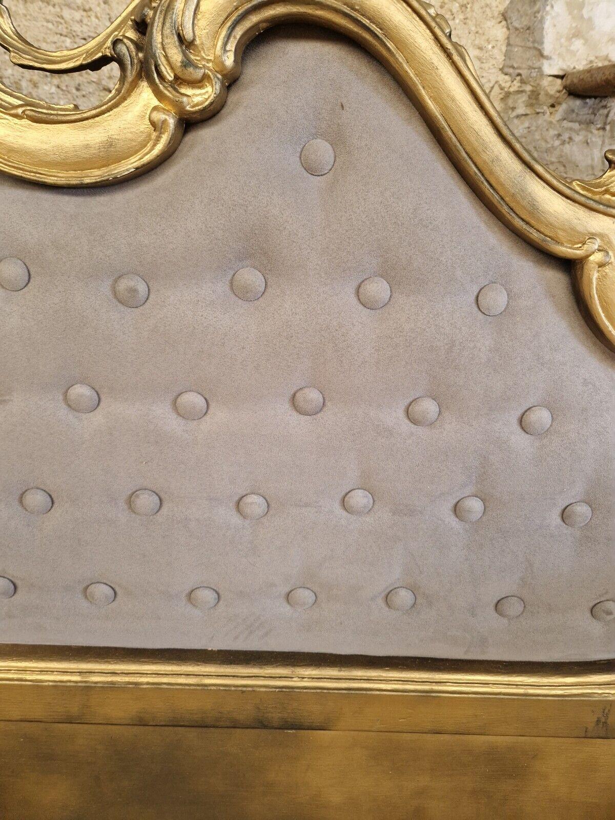 20th Century Gold Italian Venetian Bed & Bedside Cabinets