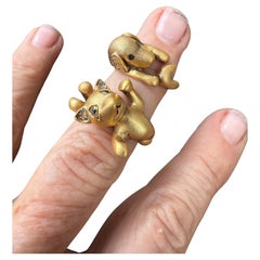 Gold Vermeil Cat & Dog rings