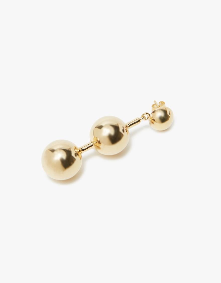 Contemporary AGMES 18k Gold Vermeil Circular Drop Earrings