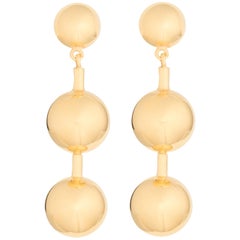 AGMES 18k Gold Vermeil Circular Drop Earrings