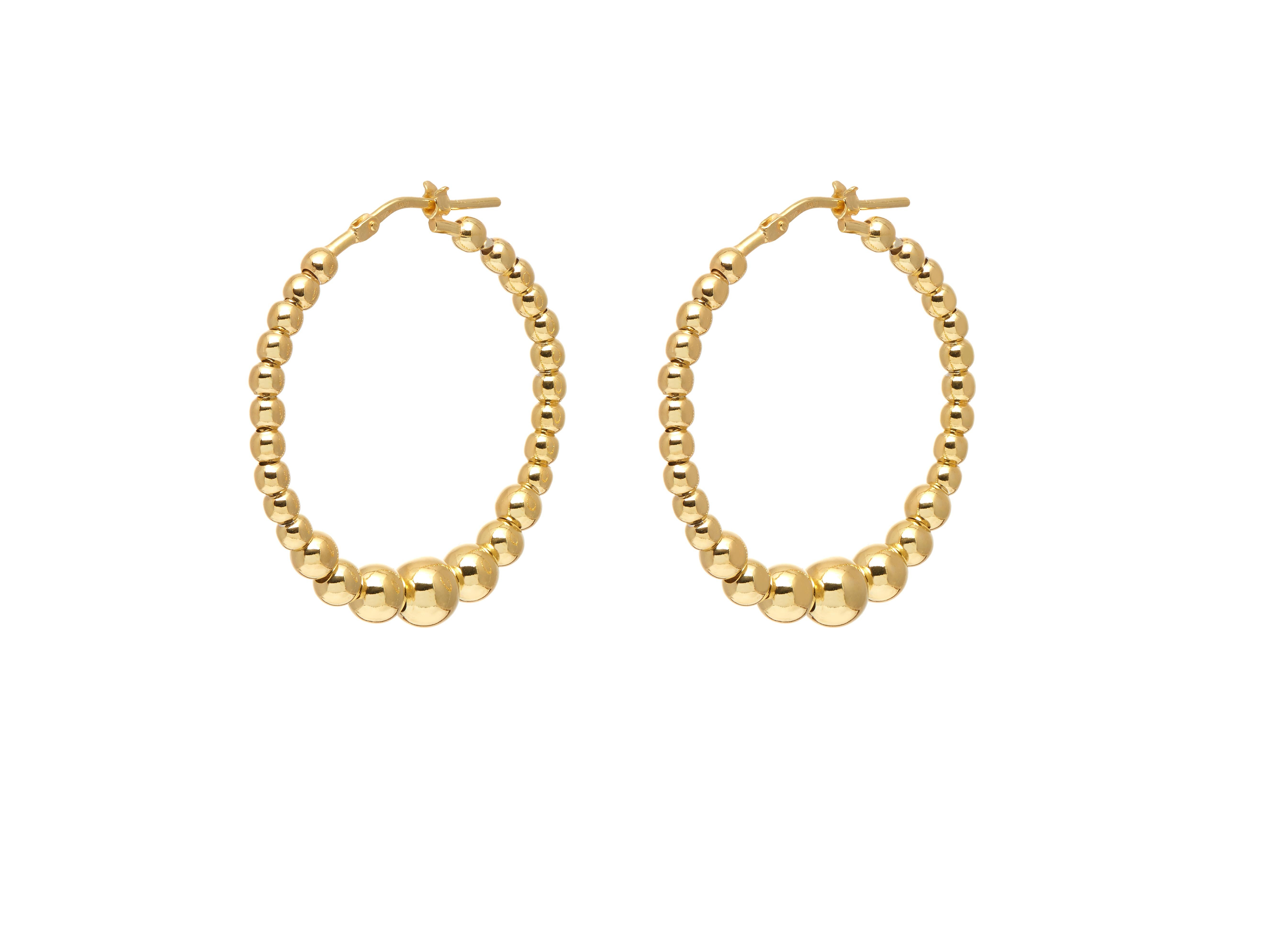 Modern Gold Vermeil Classic Twist Hoop Earrings For Sale