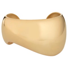 Gold Vermeil Curved Organic Cuff Bracelet