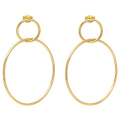 Gold Vermeil Hotcake Hoop Earrings