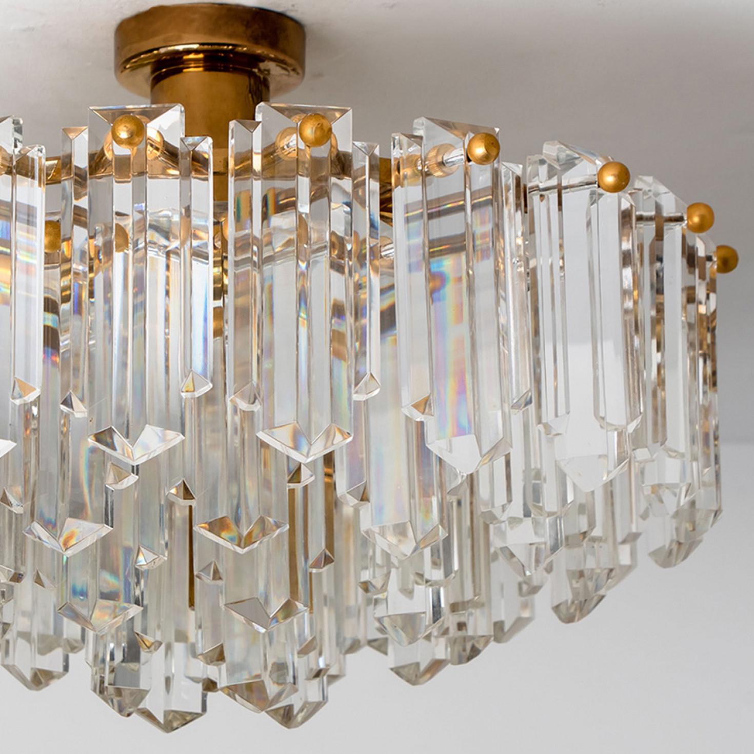 XX secolo Lampadario verticale in vetro di J.T. Kalmar, anni '60 in vendita