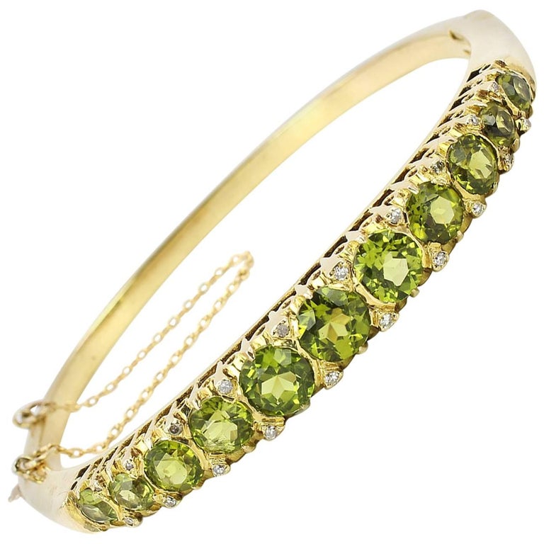 Peridot diamond bracelet Clearance