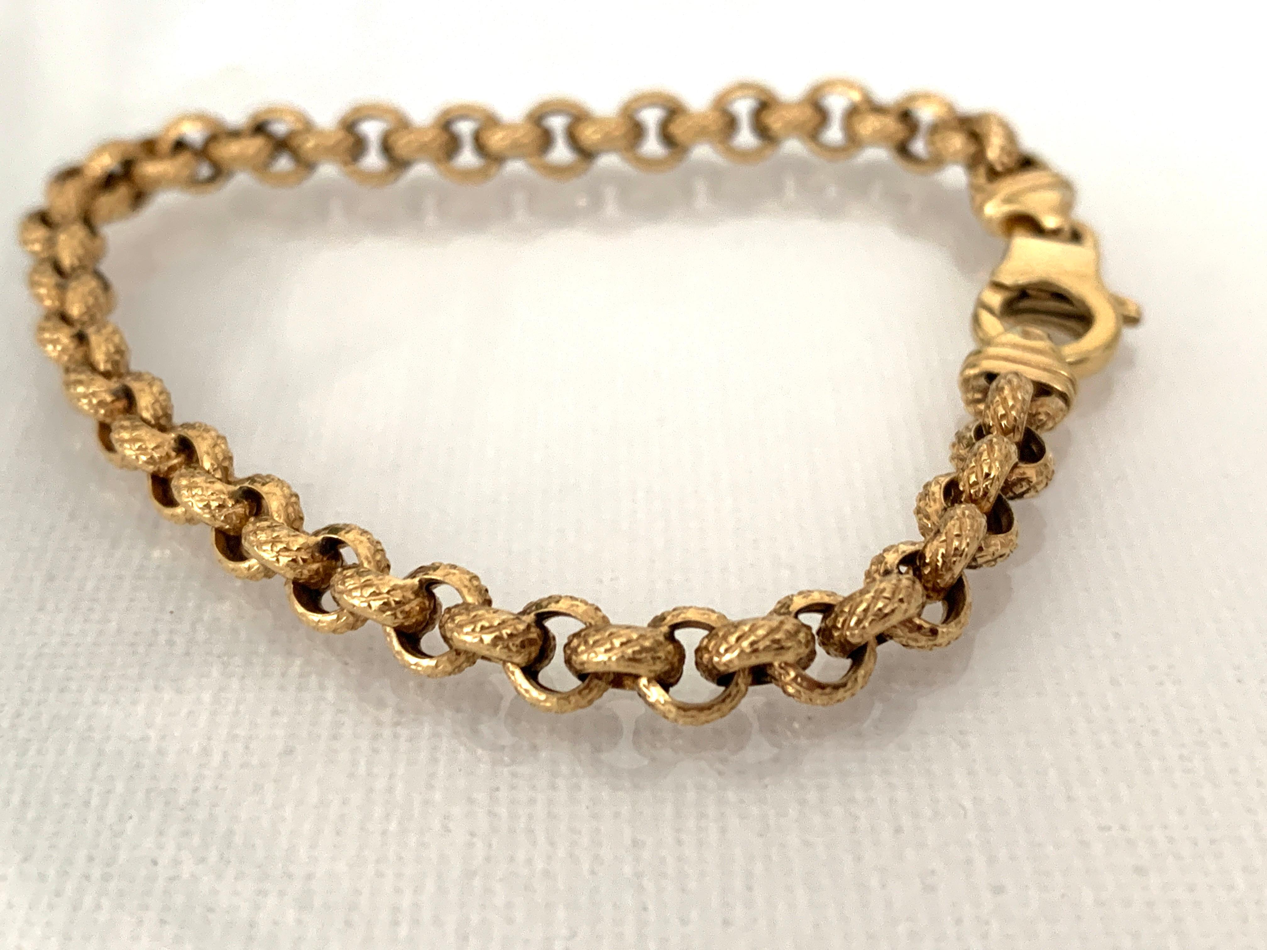 Vittoriano Bracciale A Link in oro 9ct 375 in vendita