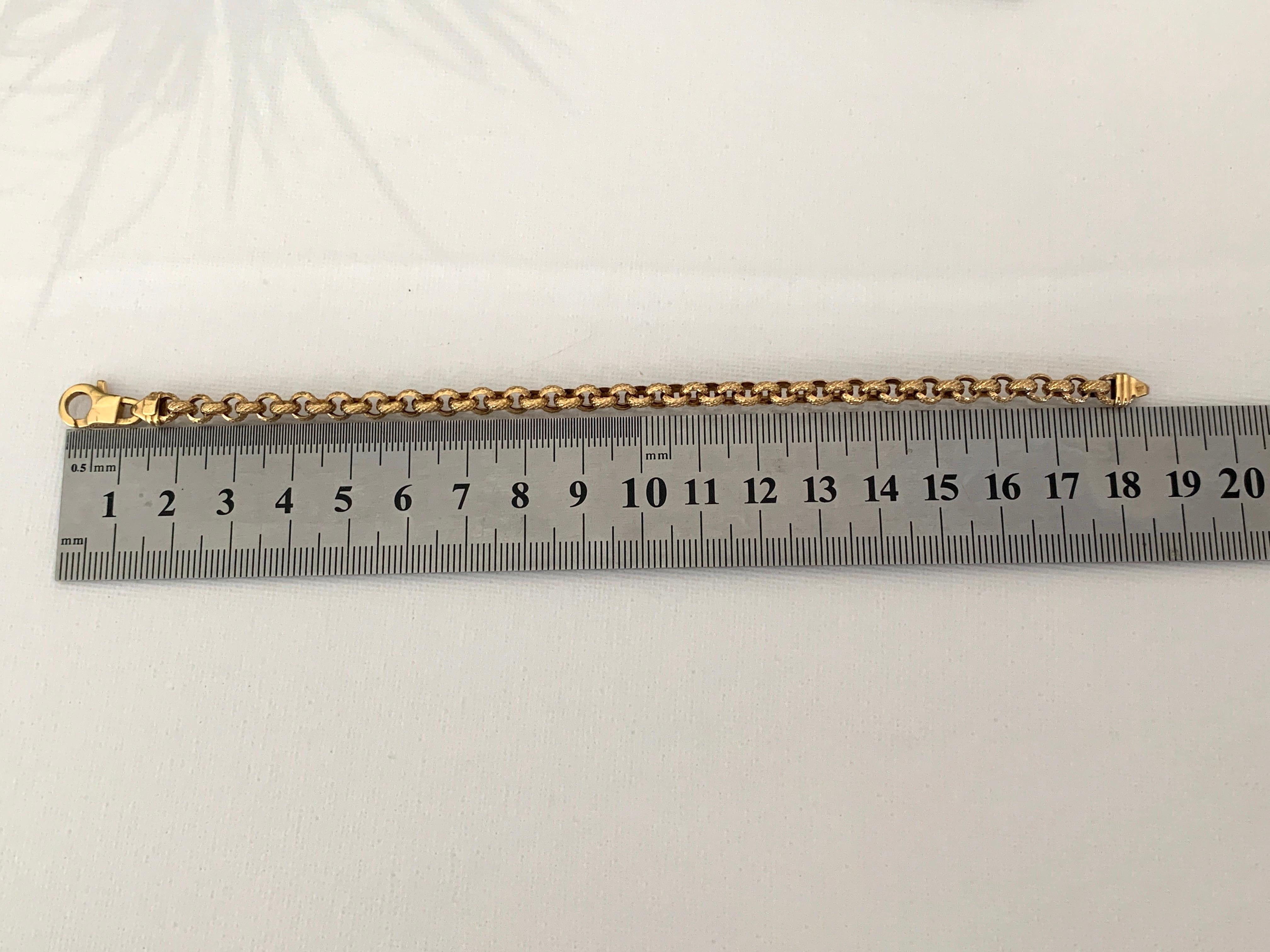 Bracciale A Link in oro 9ct 375 in vendita 4