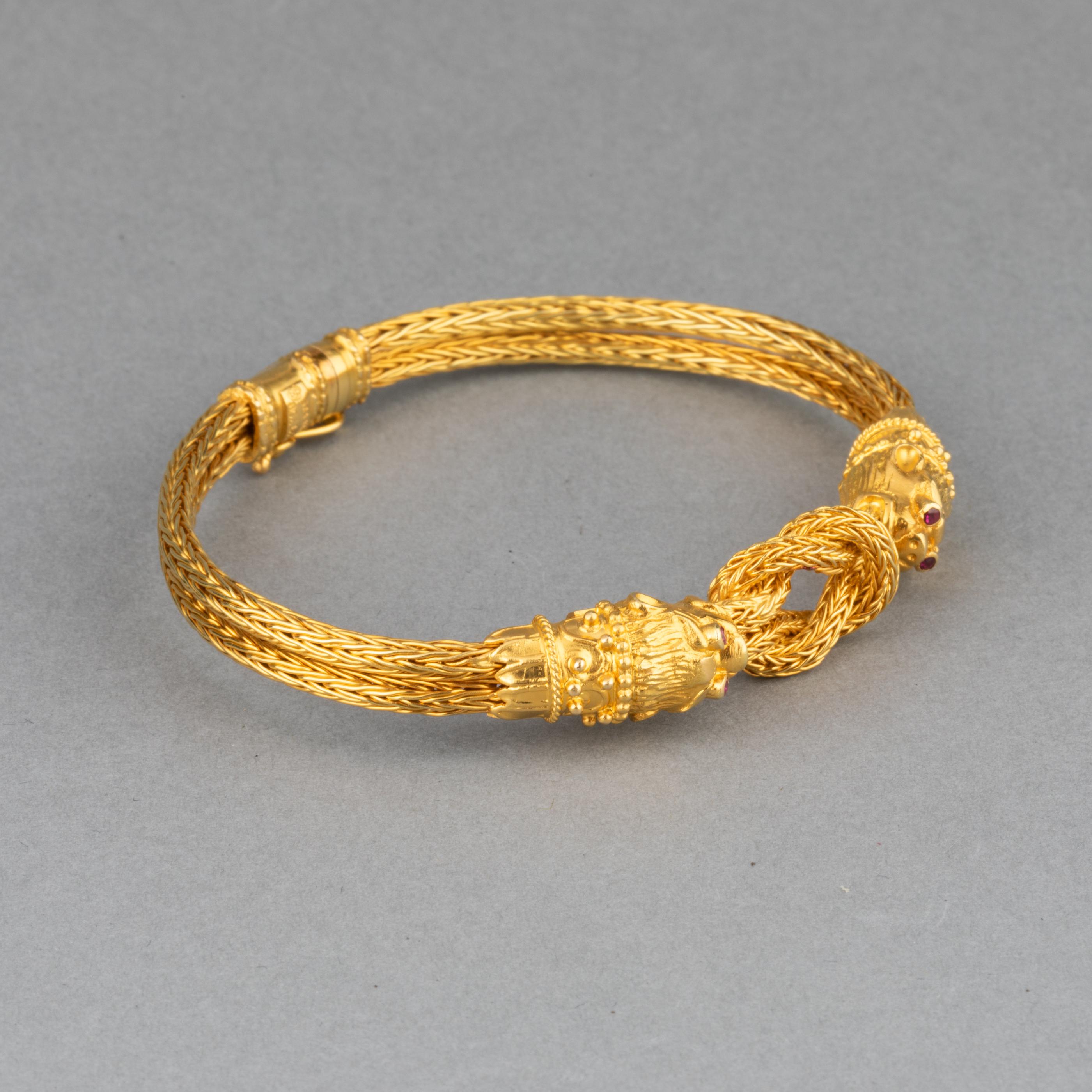 Goldenes Vintage-Armband von Lalaounis Damen