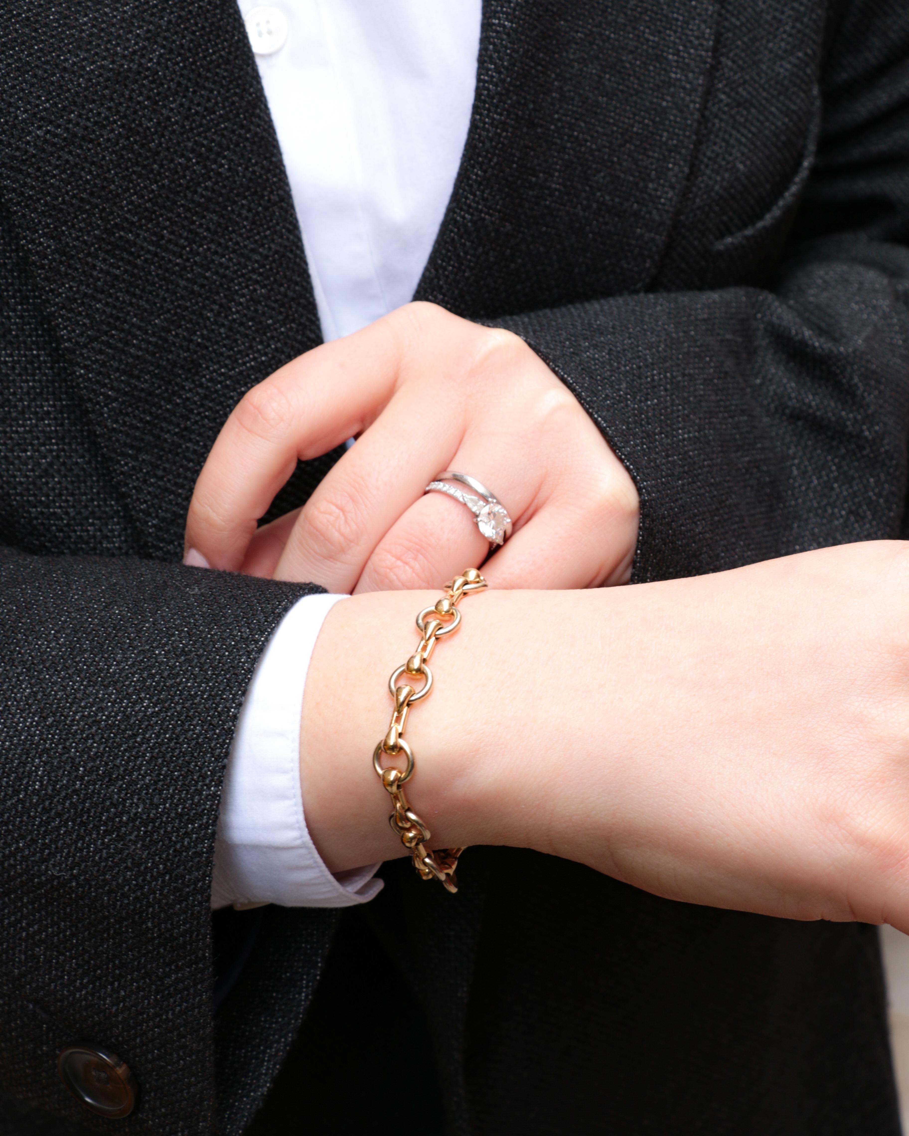 Gold Vintage Cartier-Armband „Nouveau JCC“ Modell 5