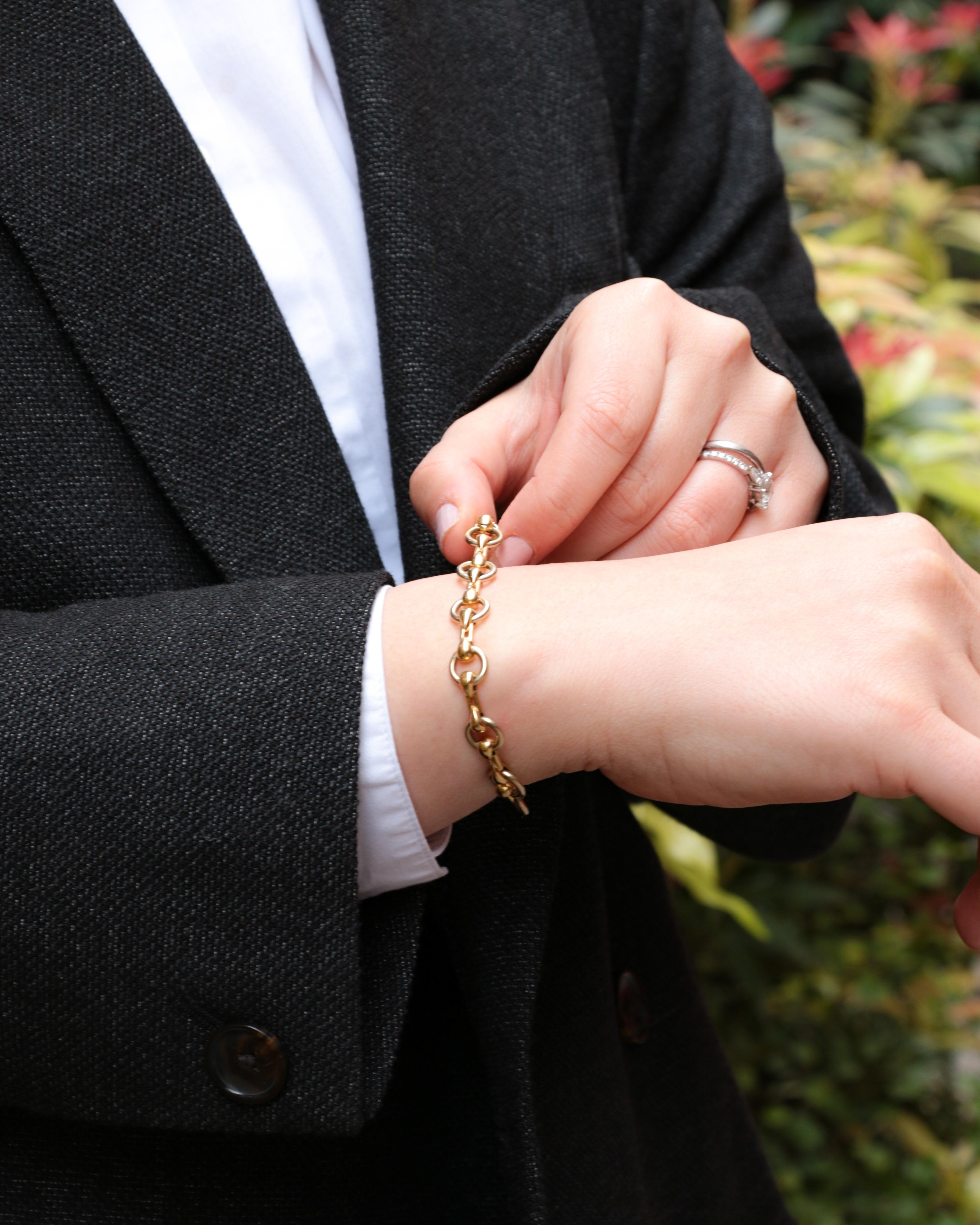 Gold Vintage Cartier-Armband „Nouveau JCC“ Modell 6
