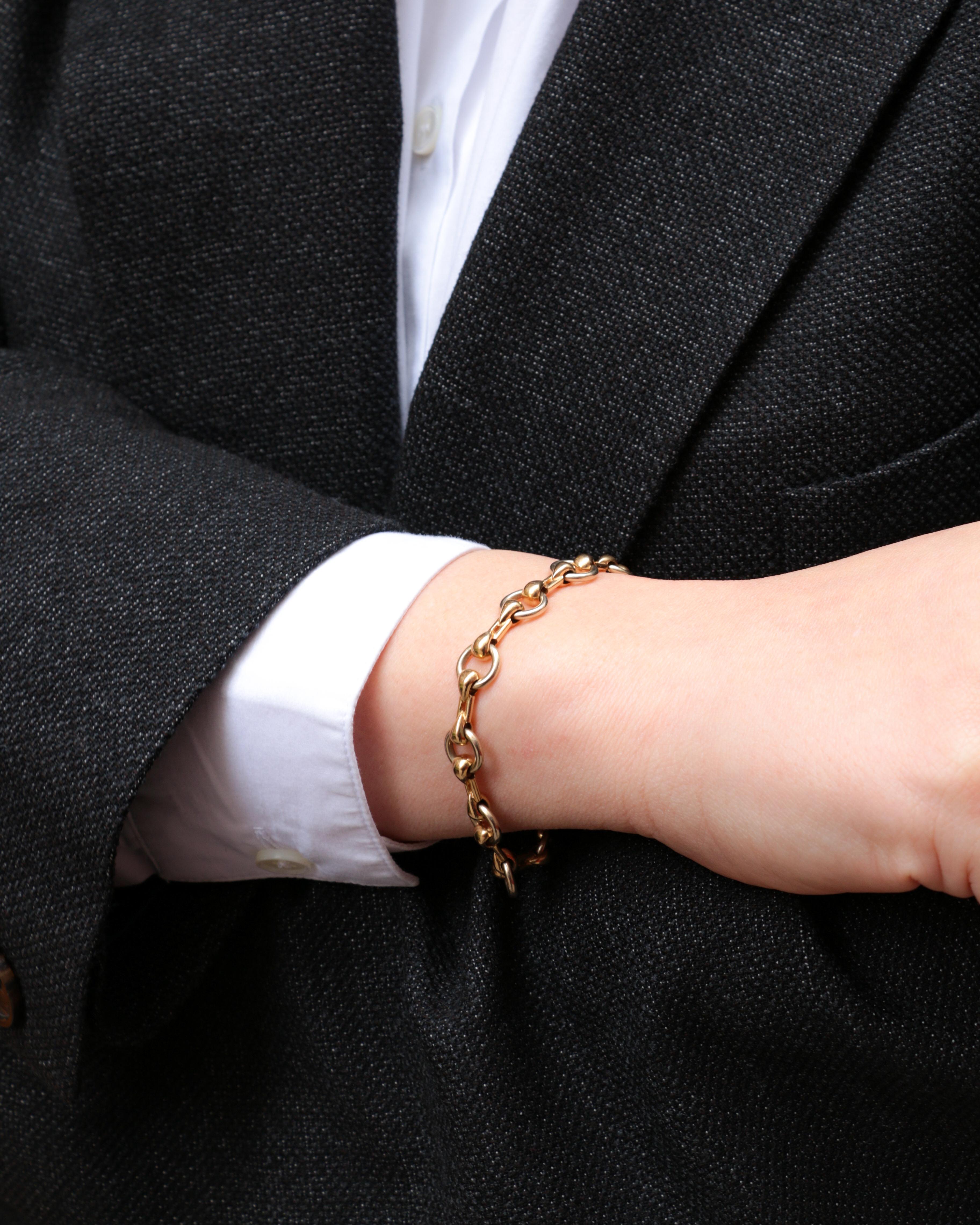 Gold Vintage Cartier-Armband „Nouveau JCC“ Modell 8