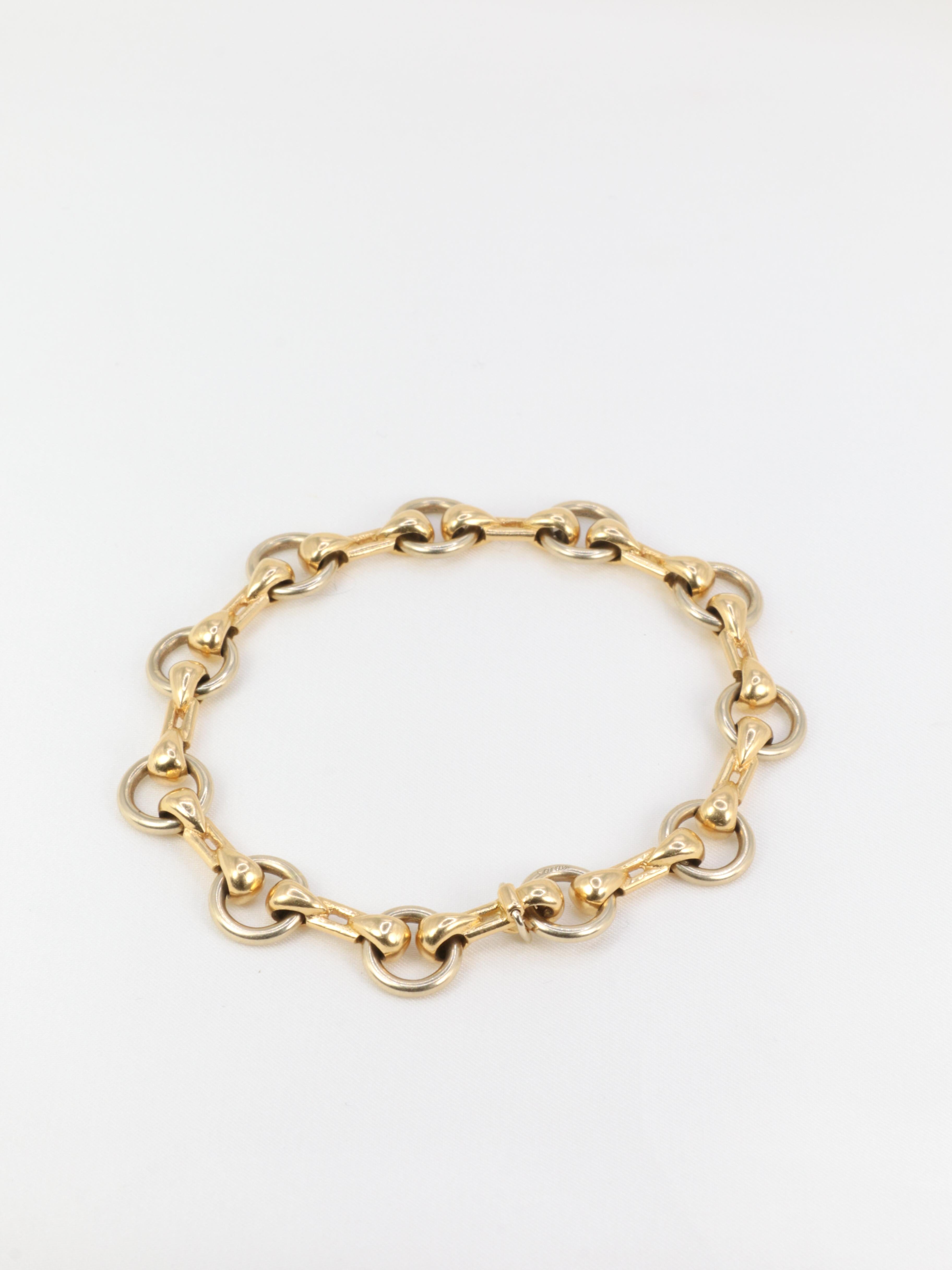 Gold Vintage Cartier-Armband „Nouveau JCC“ Modell (Retro)