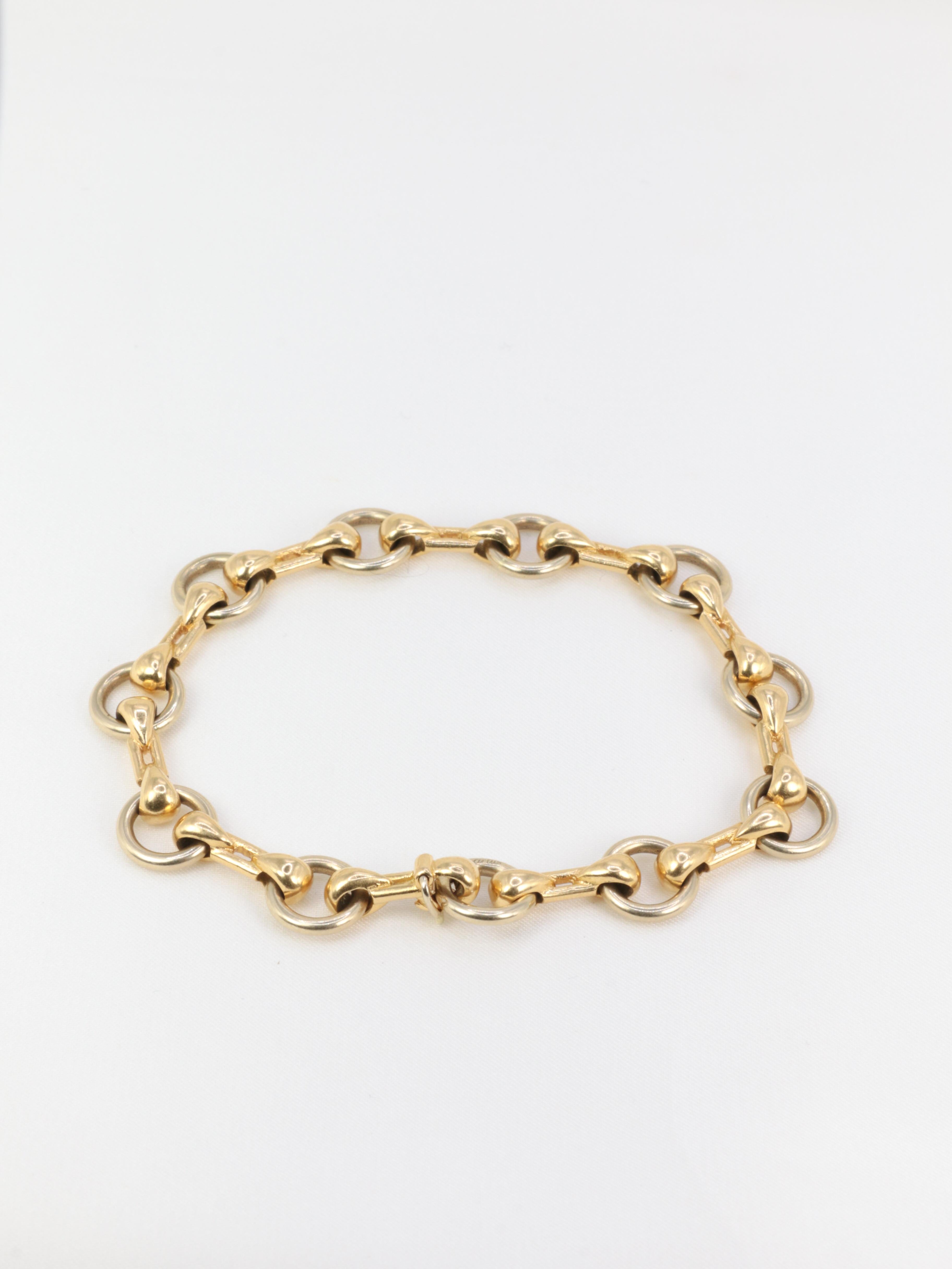 Gold Vintage Cartier-Armband „Nouveau JCC“ Modell im Zustand „Gut“ in PARIS, FR