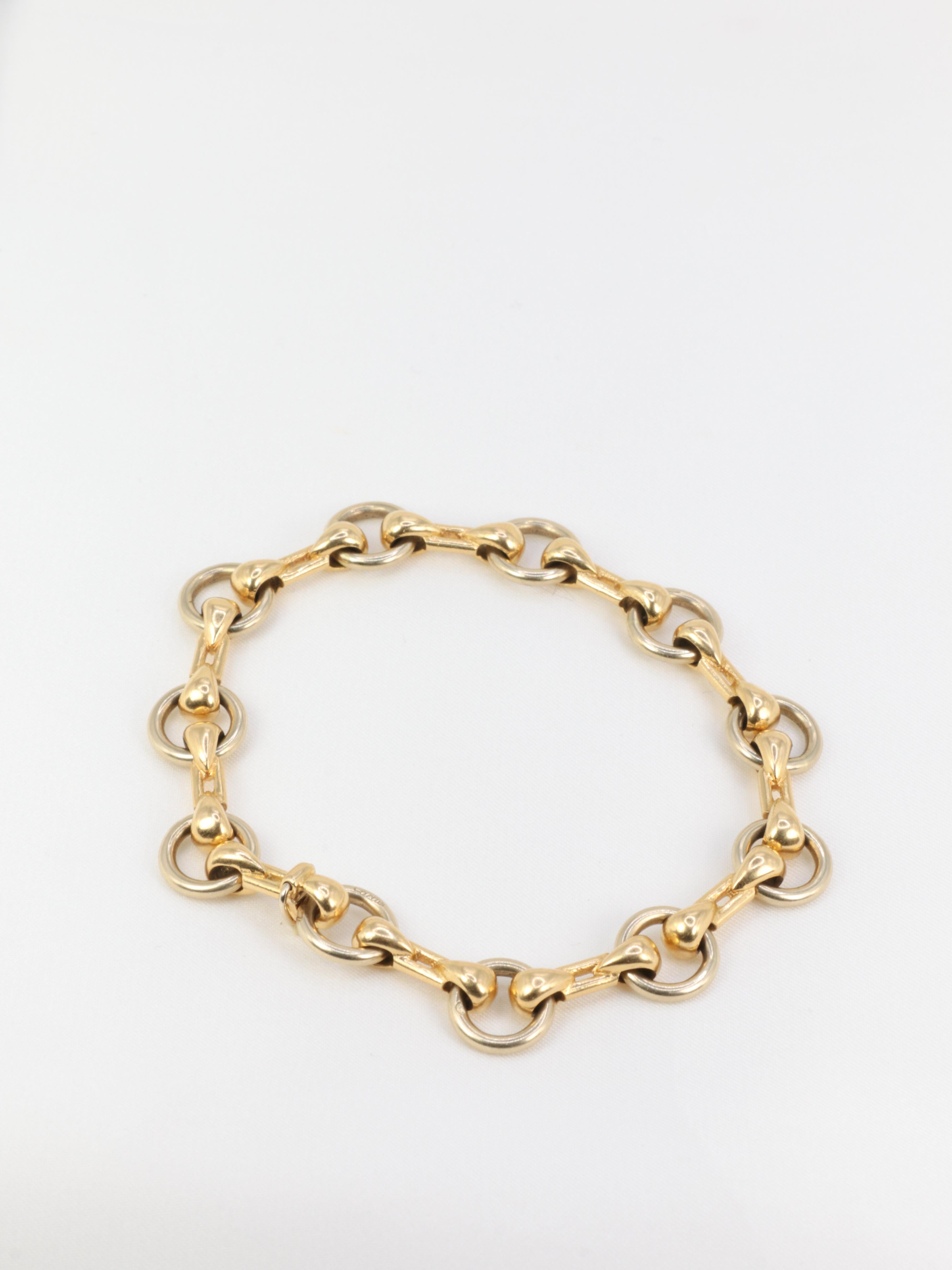 Gold Vintage Cartier-Armband „Nouveau JCC“ Modell Damen