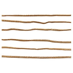Catena a coda di volpe in oro Vintage 18ct italiano