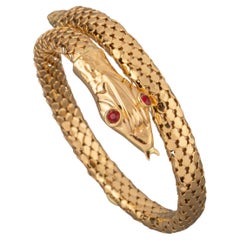 Vintage Schlangenarmband aus Gold
