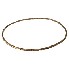 Gold Vintage Twist Bangle British Hallmarks Circa 1978